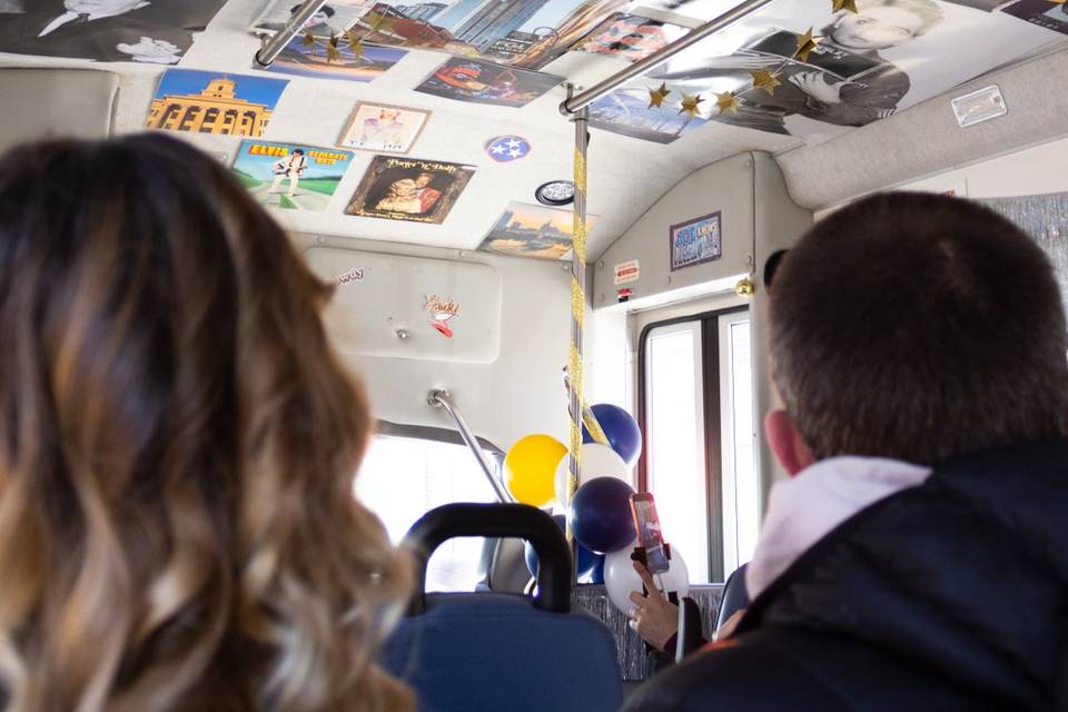 Inside the van