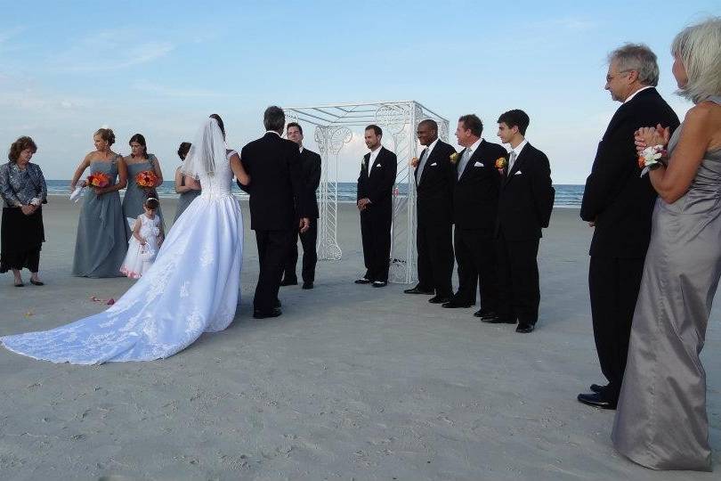 Outdoor wedding ceremony