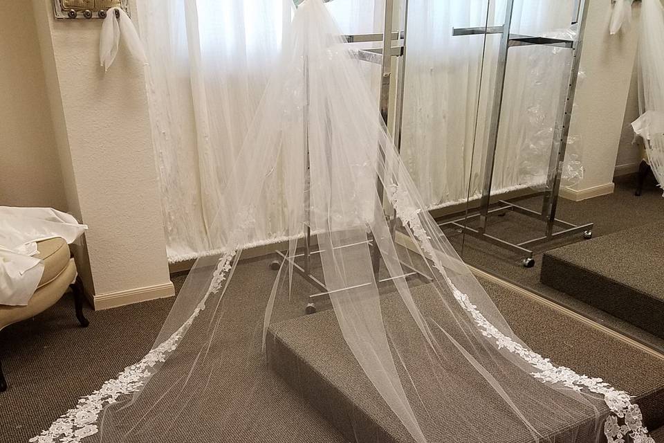 Floral wedding veils