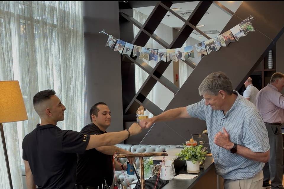 Happy guests