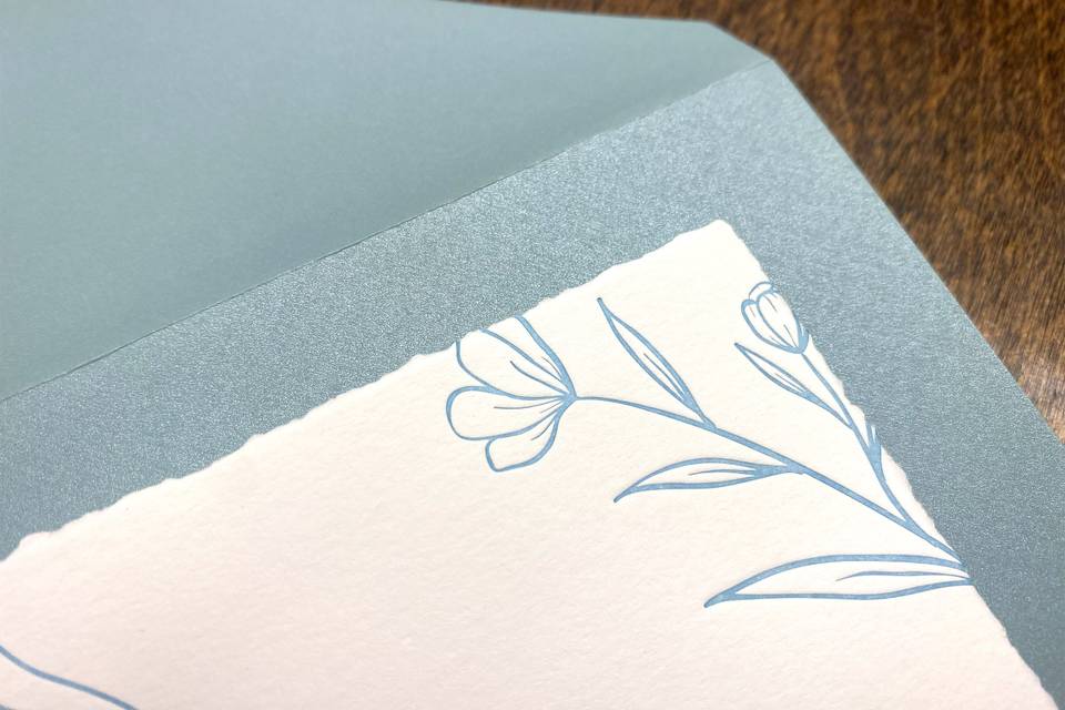 Deckled edge pearl paper