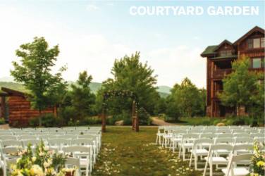 Outdoor wedding ceremony area