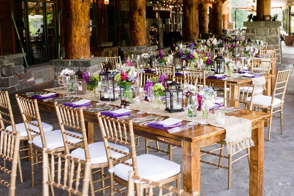 Rustic reception area