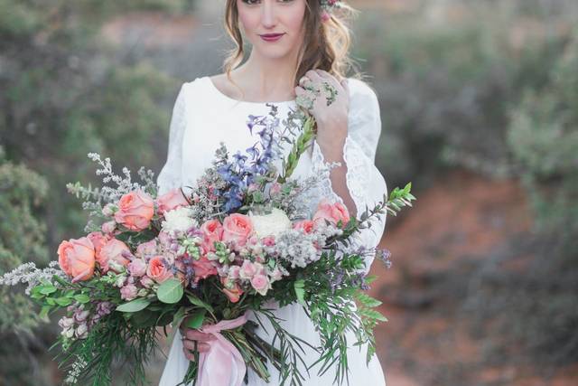 Bride alone