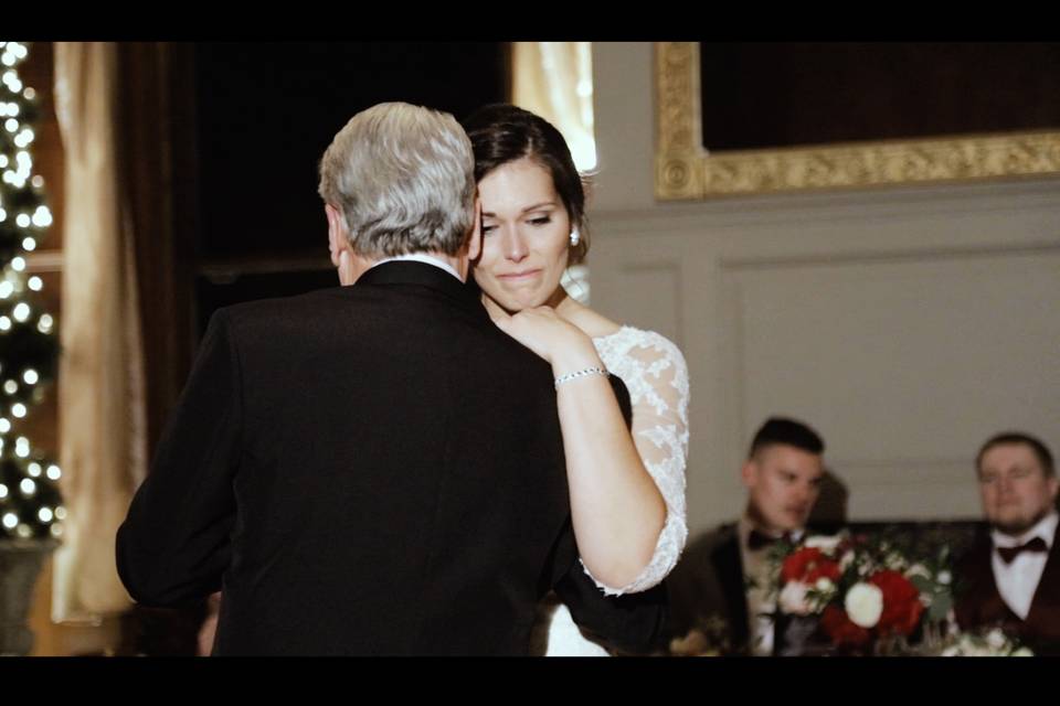 Natalie and father dance