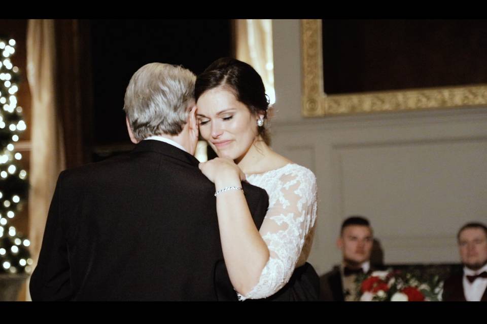 Natalie and father dance