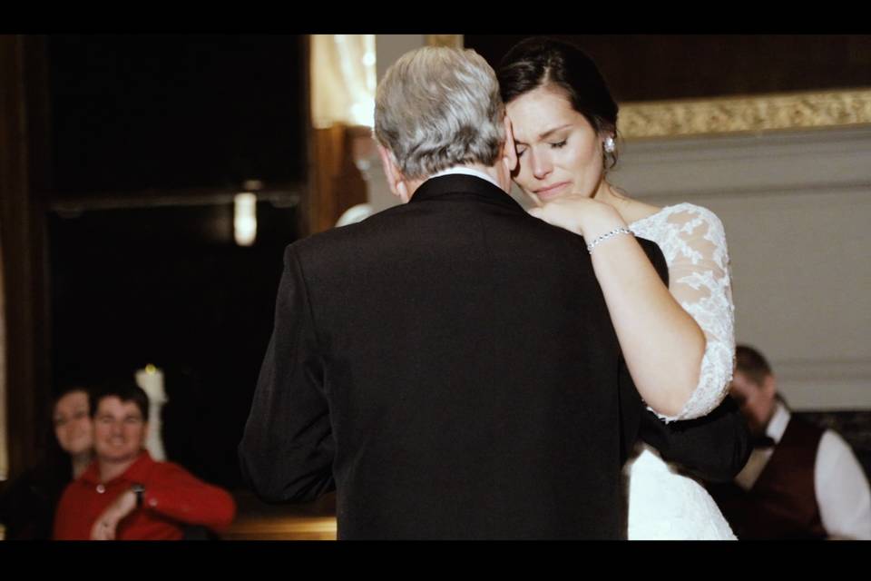 Natalie and father dance