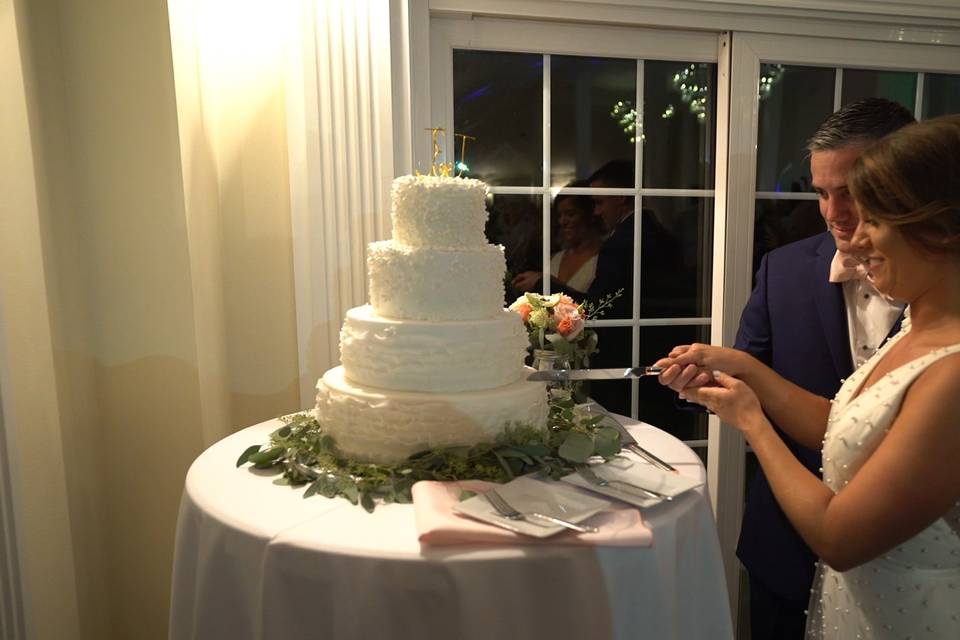 Cutting the cake