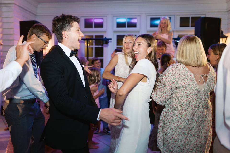 Wedding reception dance party