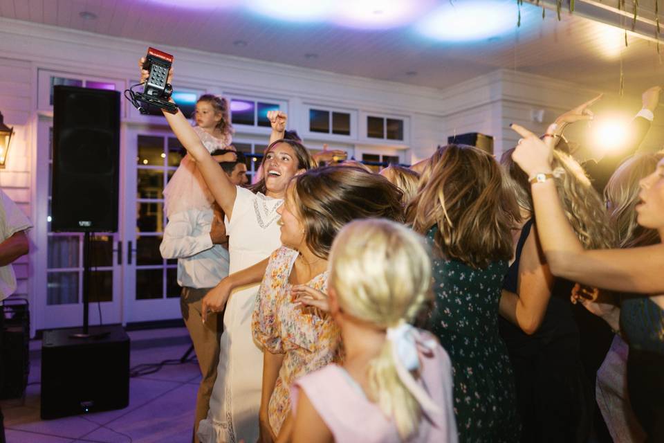 Wedding reception dance party