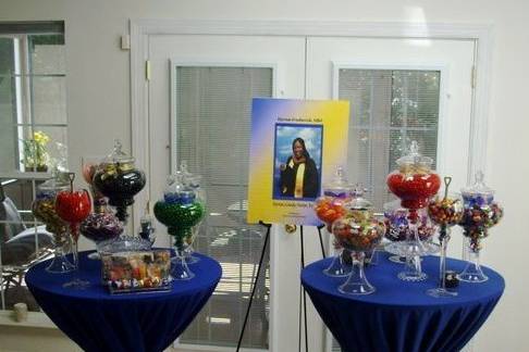 Sweet Events and Planning Signature Candy Parlor is great for any wedding reception, graduation, and more... Enjoy