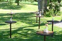 Rustic bistro tables