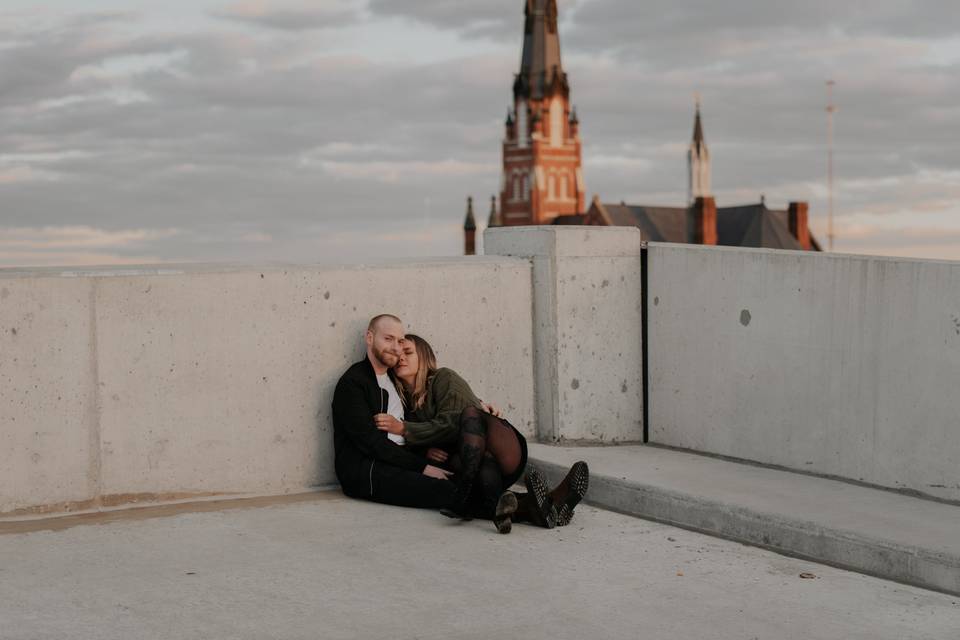 Couple on the rooftop