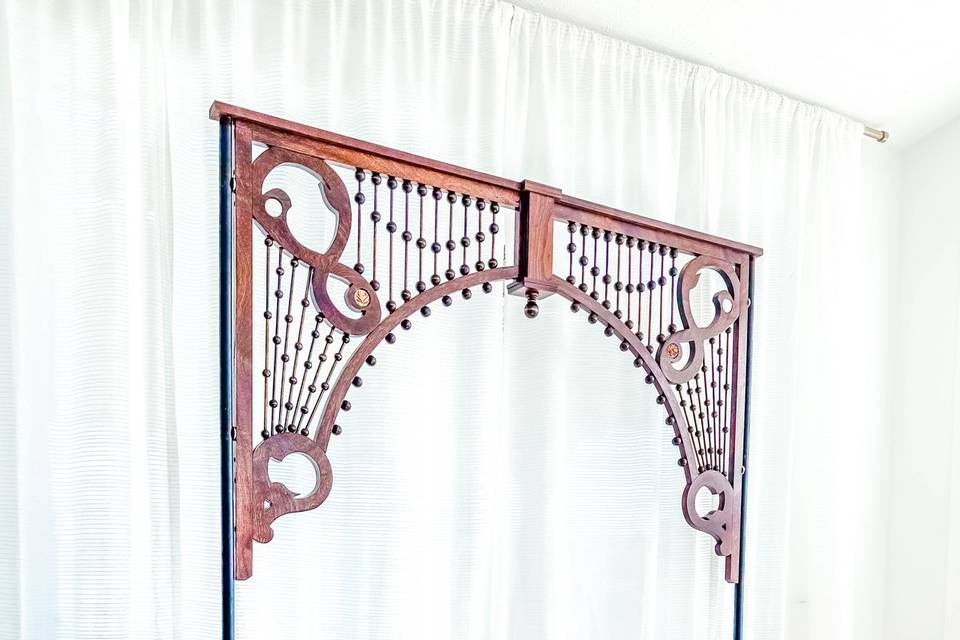 Wooden wedding arch