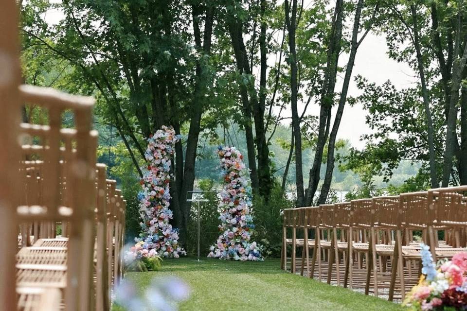 Cut Pastel Floral Arch