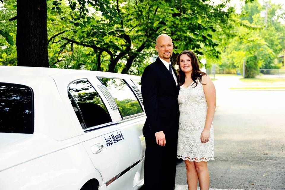 A Great way to start your life together  in a Branson Limousine