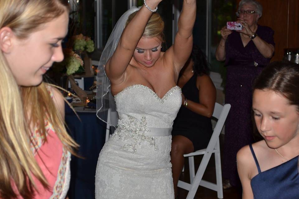 Bride dancing