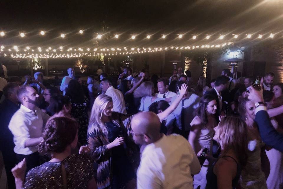 Guests dancing