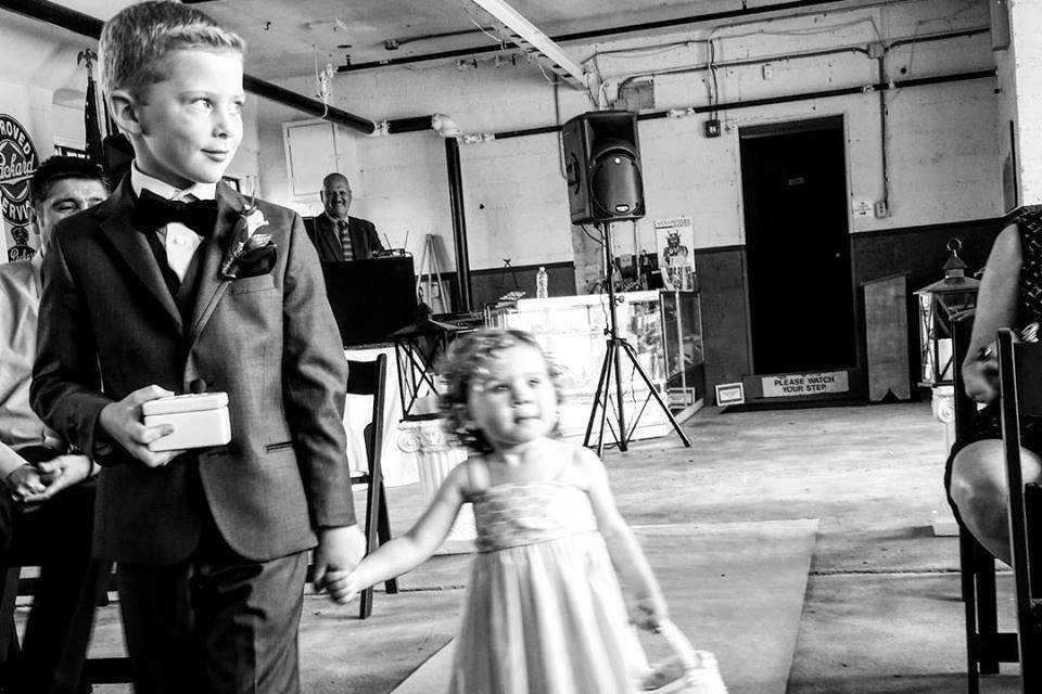 Flower girl and ring bearer