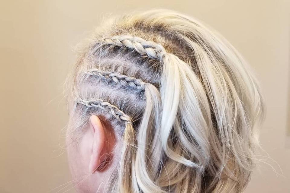 Braided half updo