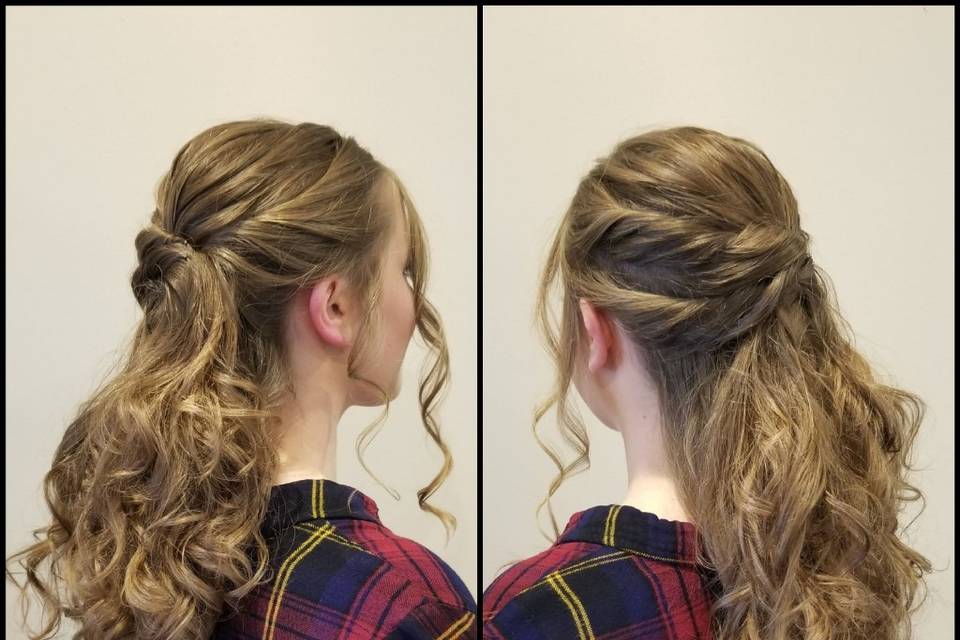 Half updo