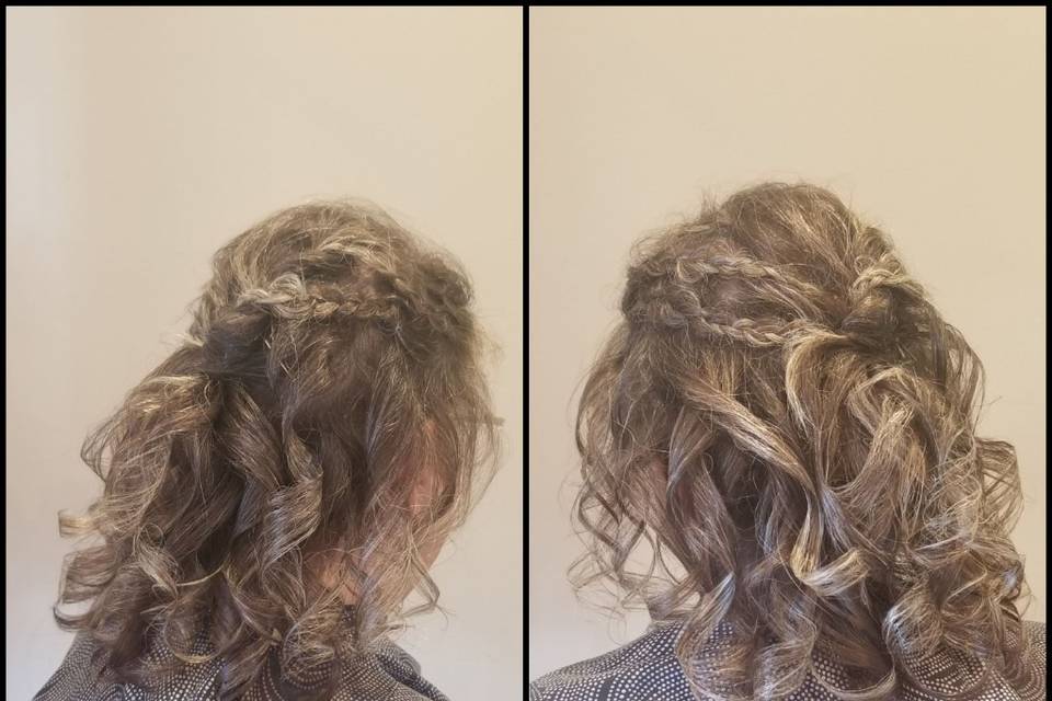 Half updo