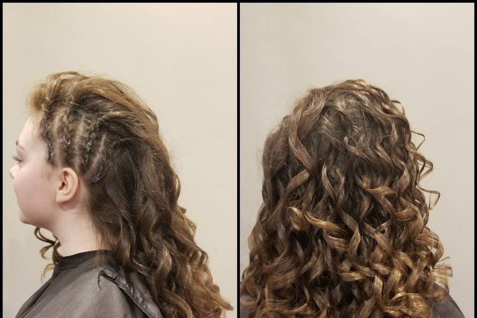 Braided half updo