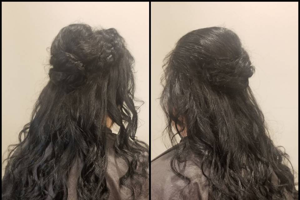 Half updo