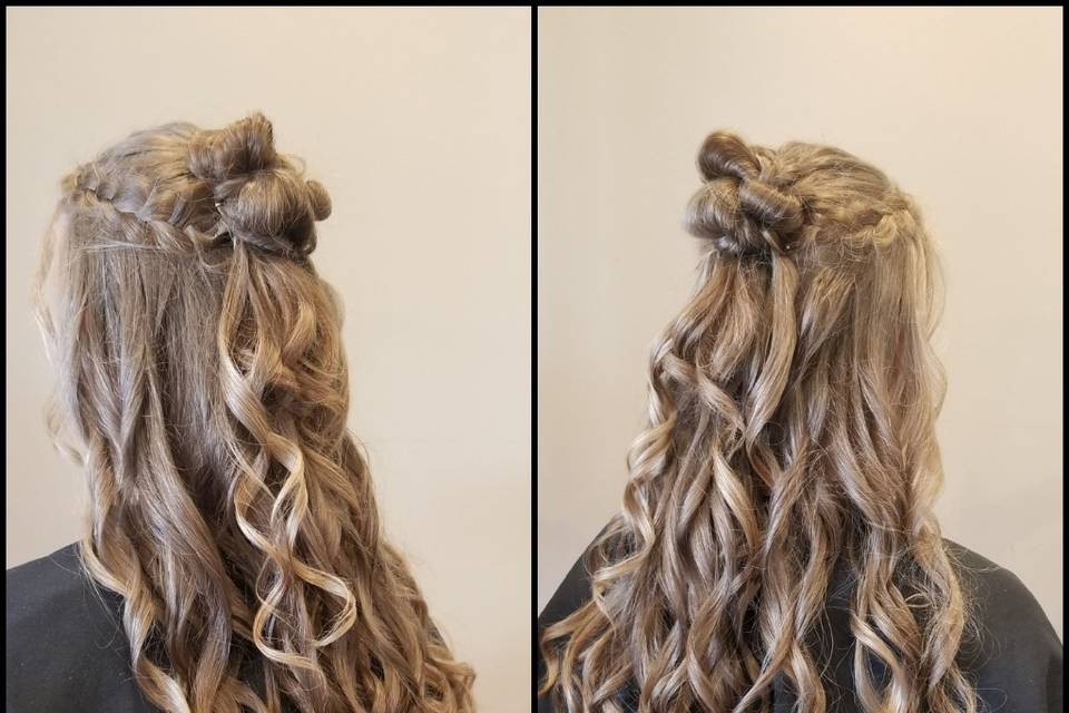 Half updo