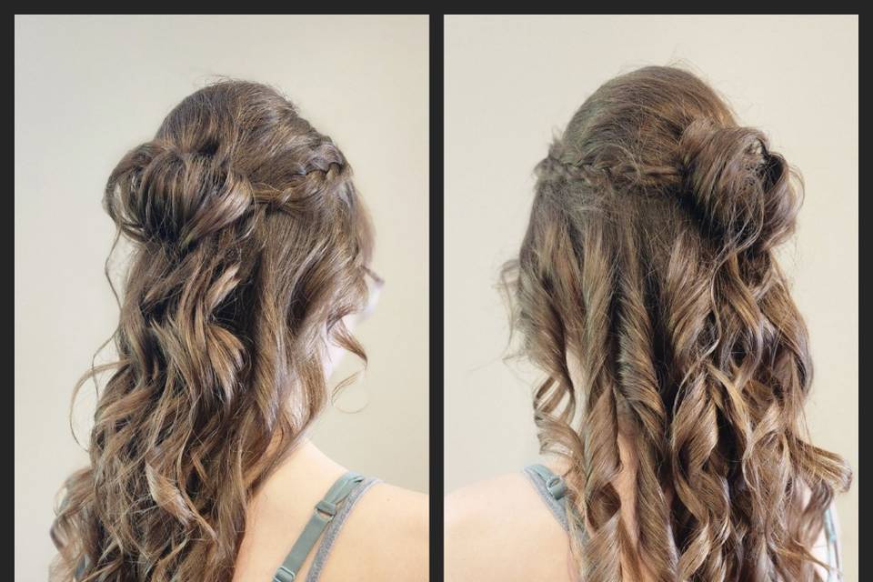 Half updo