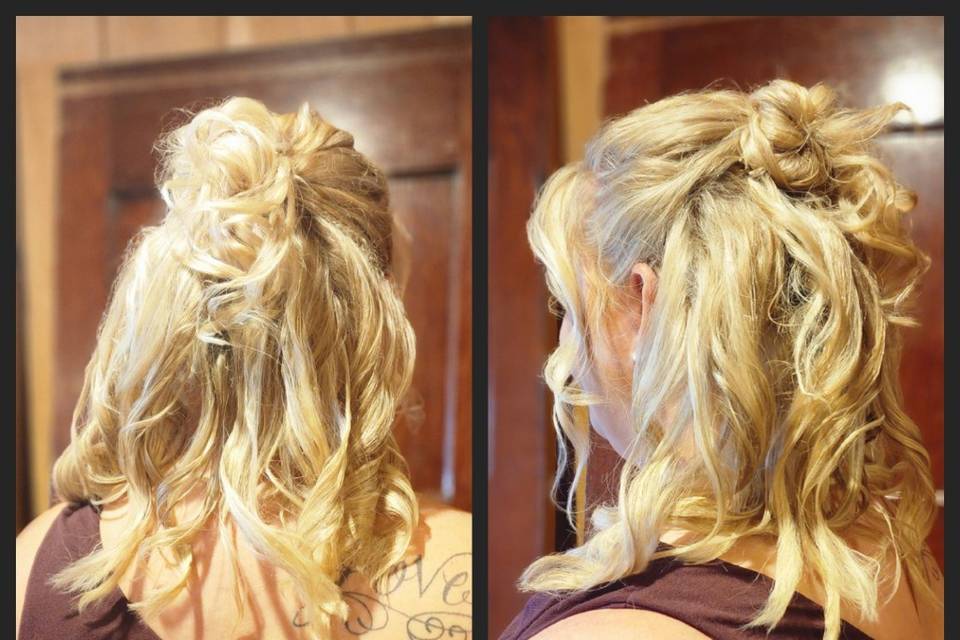 Half updo