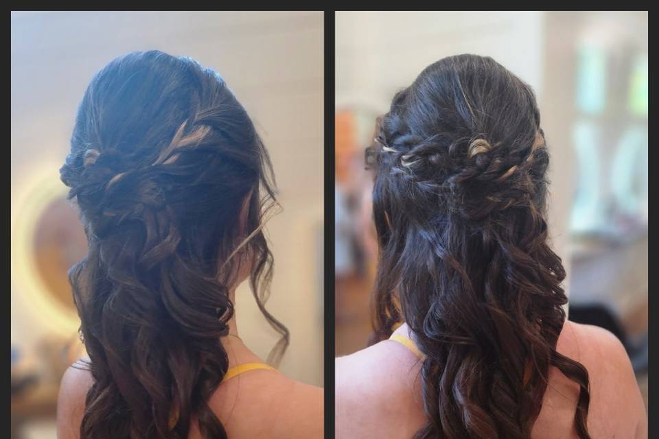 Half updo