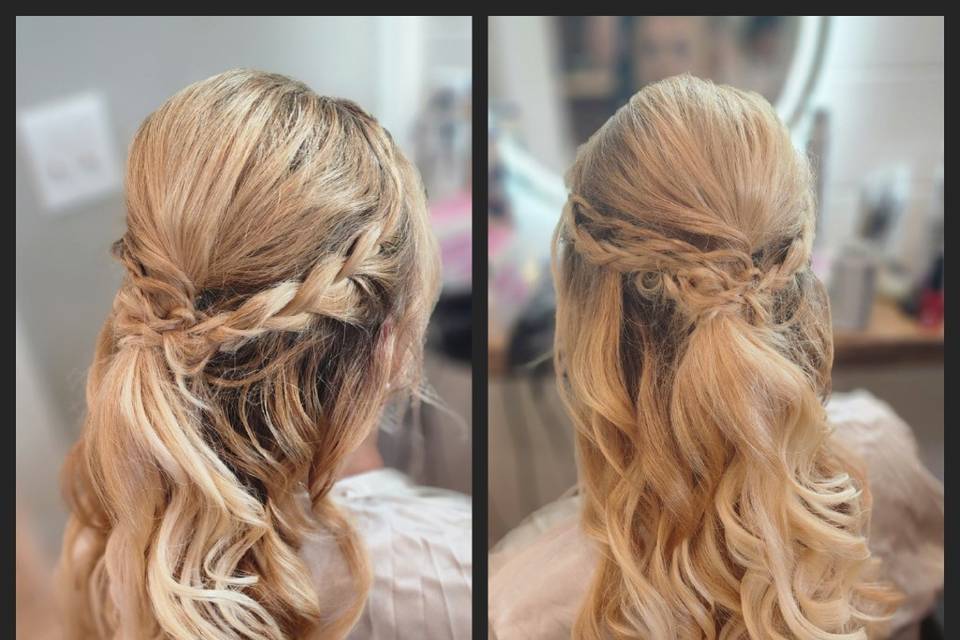 Half updo