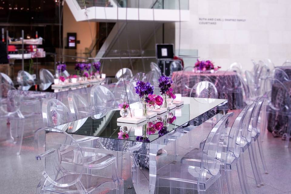 Hanging Floral Dining Design