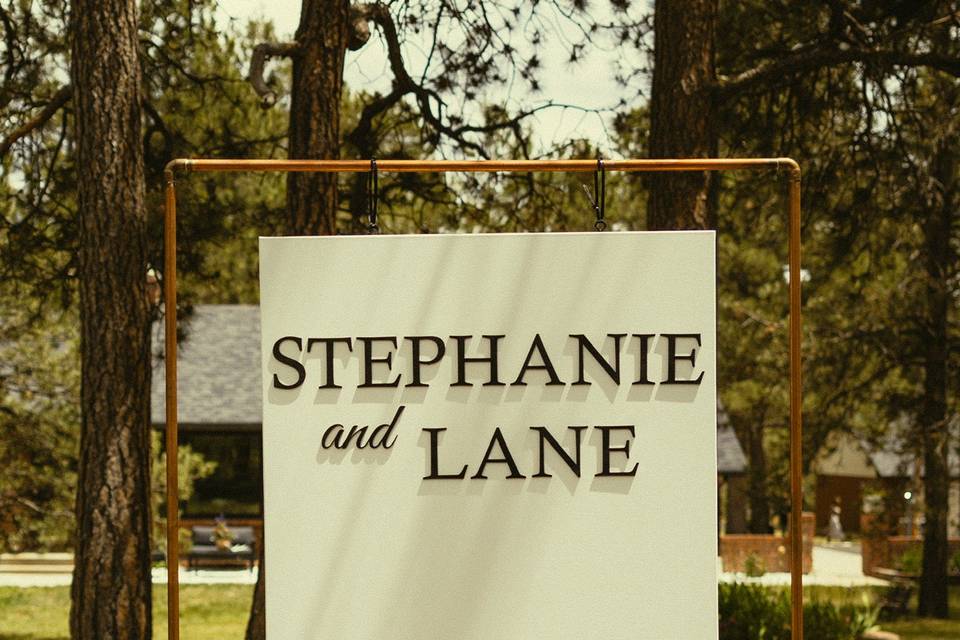Copper sign frame