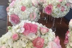 White and pink arrangements