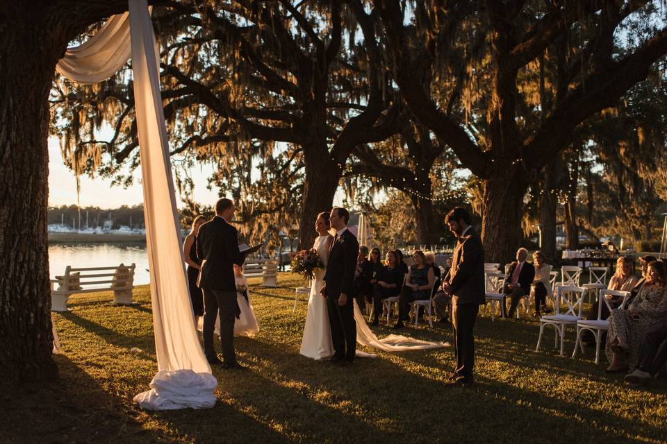 Romantic outdoor wedding