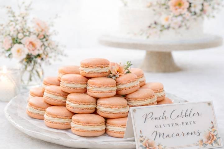 Peach Cobbler Macarons