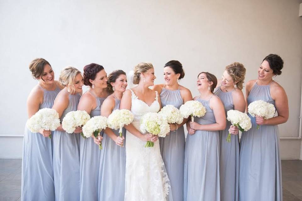 Ash blue dresses