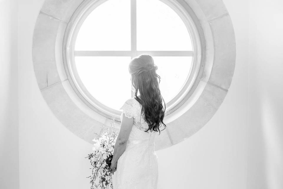 Bride by the window