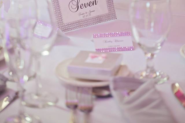 Table card and floral decor