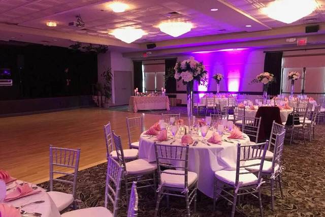 Large dance floor with stage