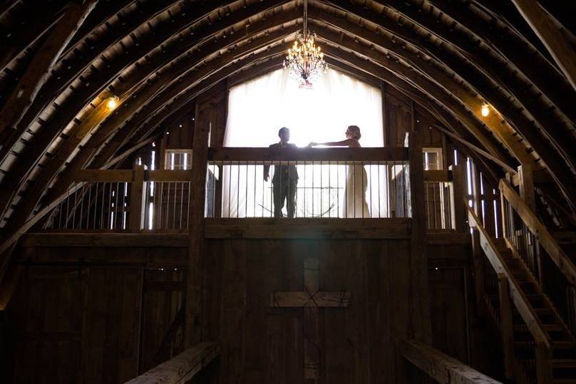 Wooden reception area