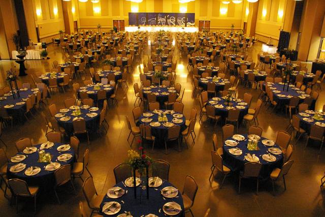 Table set up with centerpiece