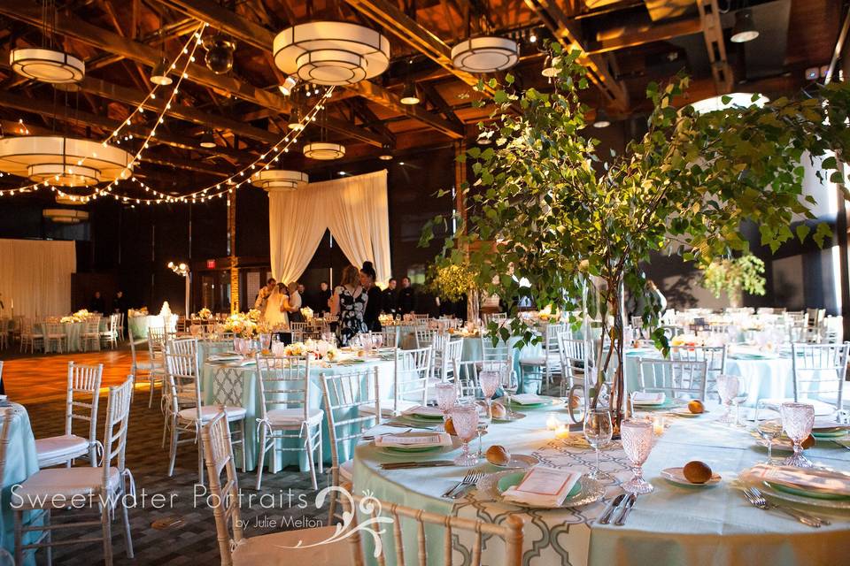 photo by Sweetwater Portraits by Julie MeltonFlowers - Bonnie's Wonder GardenVenue - ACE Conference CenterLighting - Eventions ProductionsReal Wedding - Paige and Teddy