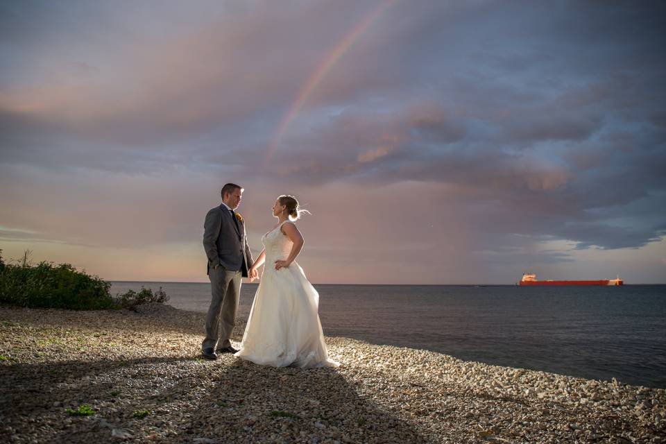 Mackinac island wedding photo