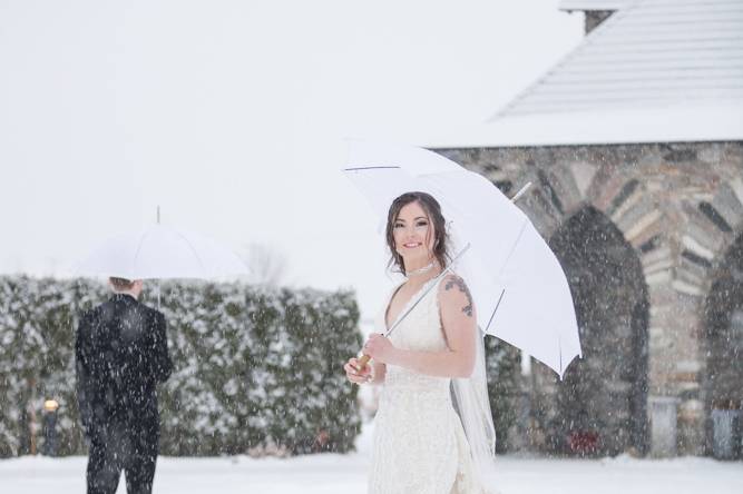 Castle farms winter wedding