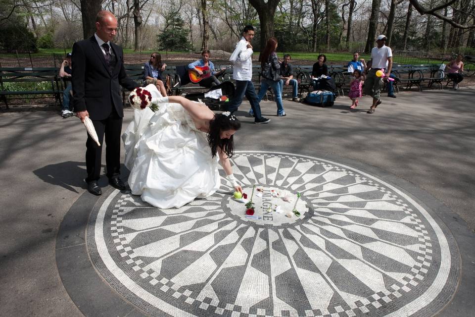 John Lennon Imagine Memorial.