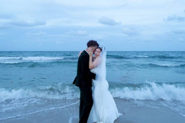Rainy Sunset Wedding