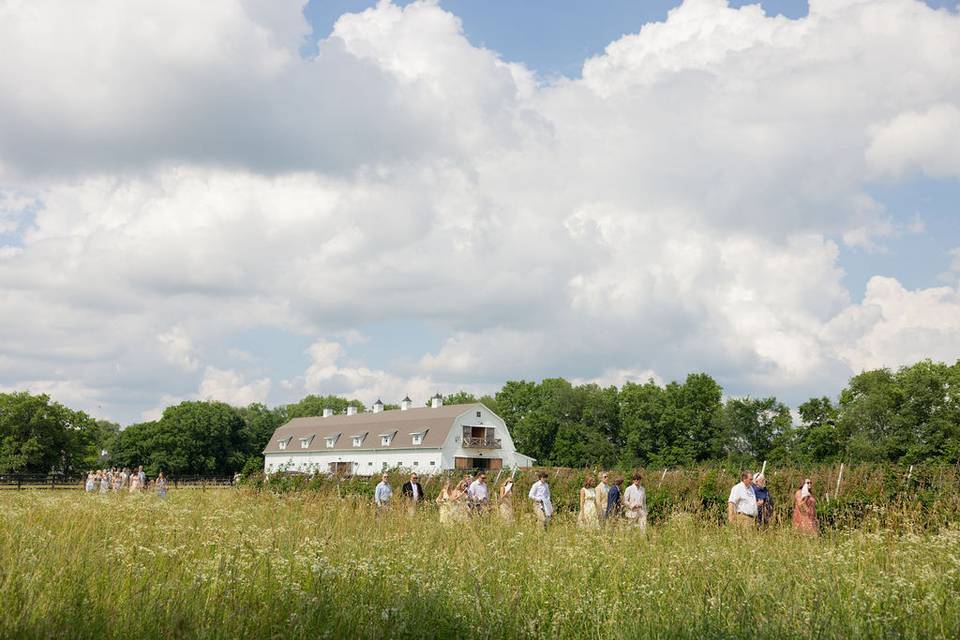 Wedding barn ceremony